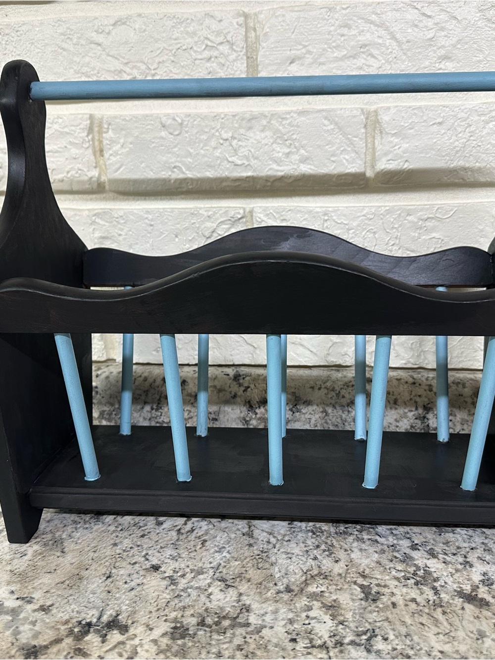 Magazine Rack Circa 1970’s Hand Painted